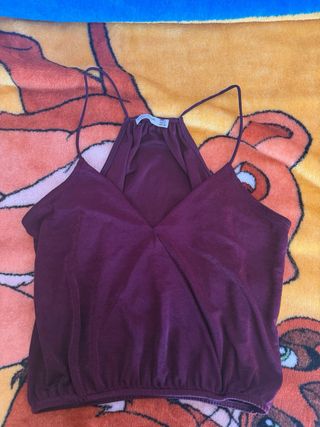Top rojo burdeos mujer 