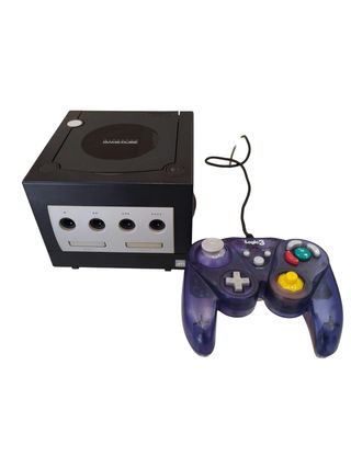 CONSOLA NINTENDO GAMECUBE NEGRA + CABLES + MANDO GENERICO+ MEMORY CARD
