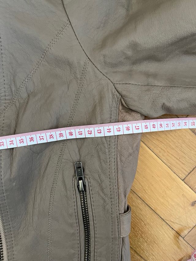 Chaqueta Biker Piel Beige