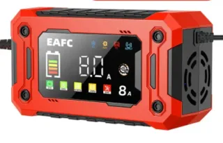 Cargador y Mantenedor Baterías 12V 8A