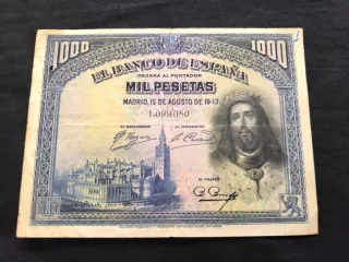Billete 1000 Pesetas Banco de España 1943