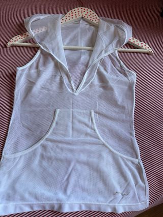 Camiseta Sweat Mujer Blanca sin Mangas