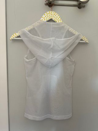 Camiseta Sweat Mujer Blanca sin Mangas