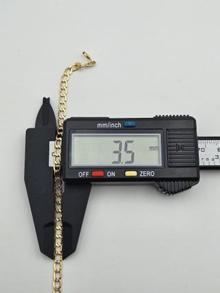 Pulsera de Oro 18K, Barbada Cubana, 1,85gr, 19cm
