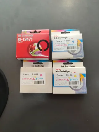 Pack 4 Cartuchos Tinta Epson 34XL Compatible