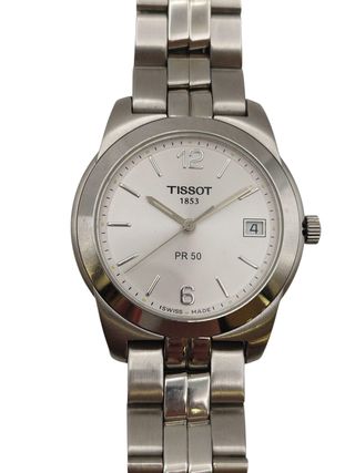 RELOJ CUARZO TISSOT PR50 CRISTAL ZAFIRO CAJA ACERO ESTILO CLÁSICO
