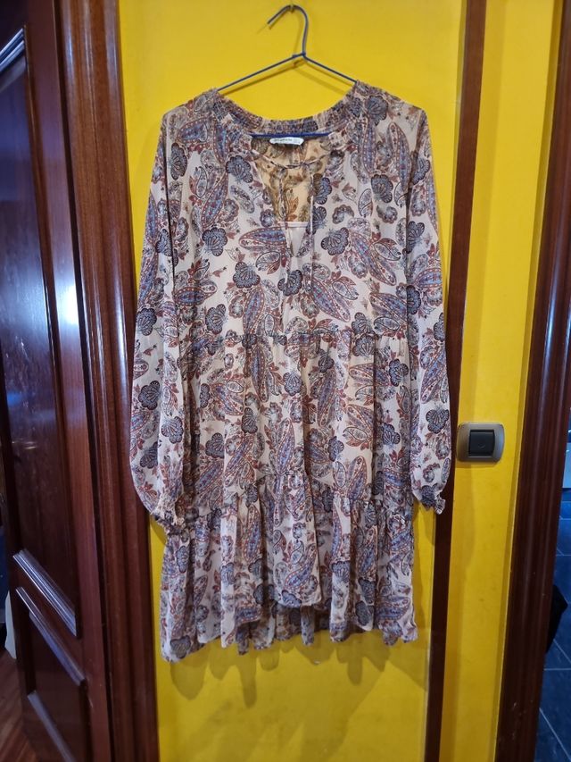Vestido estampado talla L.