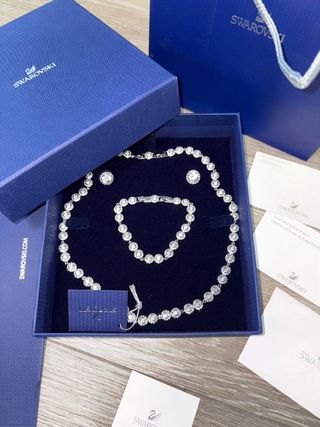 Conjunto Joyería Swarovski Plata