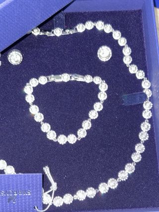 Conjunto Joyería Swarovski Plata