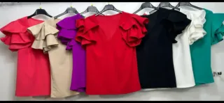 Blusa Flamenca Volantes sin mangas.