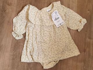 Vestido nuevo niña Zara amarillo 6-9 meses