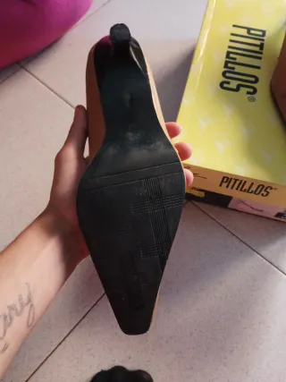 Tacones Pitillos Marrones Talla 38 Mujer