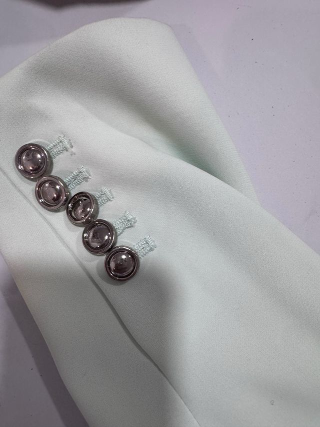 Americana corta Mango verde Talla L