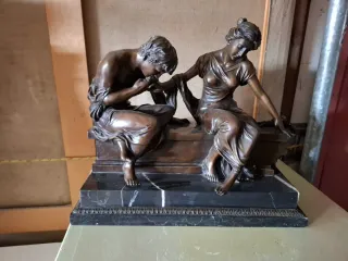 Escultura Bronce Macizo Antigua