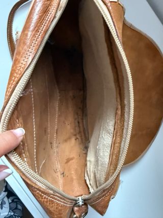Bolso Piel Vintage Satchel Marrón