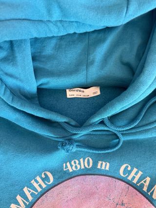 Sudadera Bershka Monte Bianco Mujer Azul Talla M