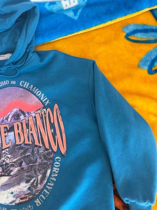 Sudadera Bershka Monte Bianco Mujer Azul Talla M