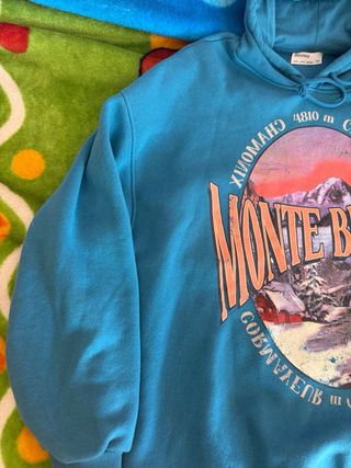 Sudadera Bershka Monte Bianco Mujer Azul Talla M
