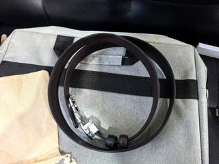 Cinturón Ferragamo Cuero Negro Hebilla Gancini