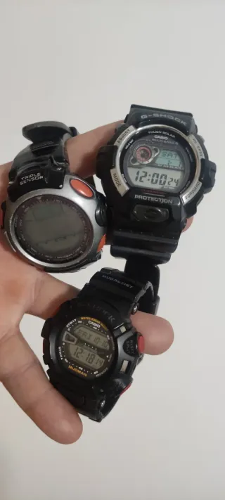 Lote 3 Relojes Casio G-Shock y Protrek 