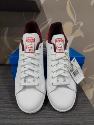 Zapatillas Adidas Stan Smith Blancas y Rojas