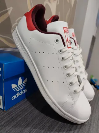 Zapatillas Adidas Stan Smith Blancas y Rojas