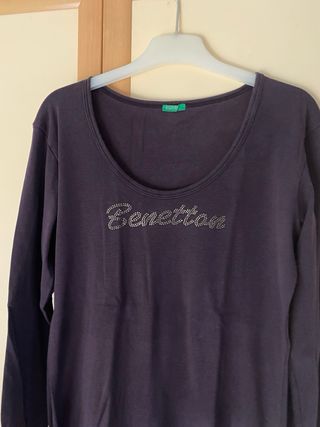 Camiseta Benetton manga larga morada