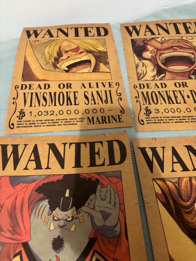 Poster Wanted One Piece Ciurma Cappello di Paglia