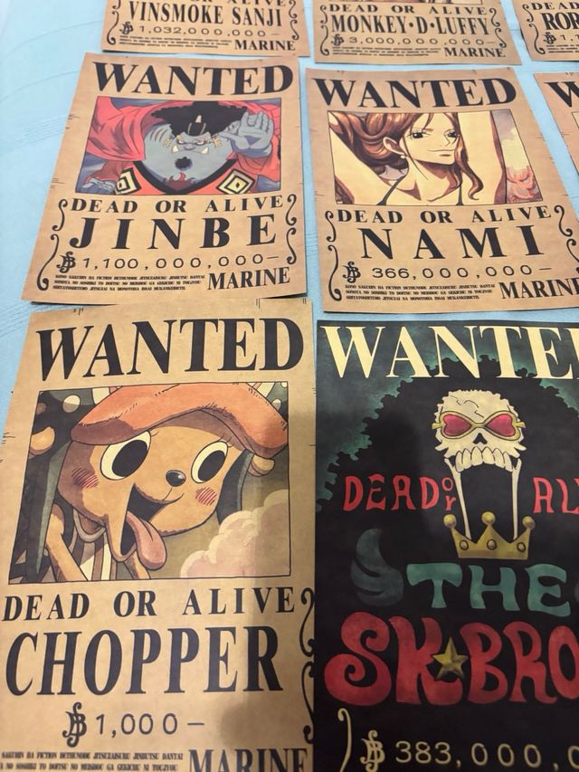 Poster Wanted One Piece Ciurma Cappello di Paglia