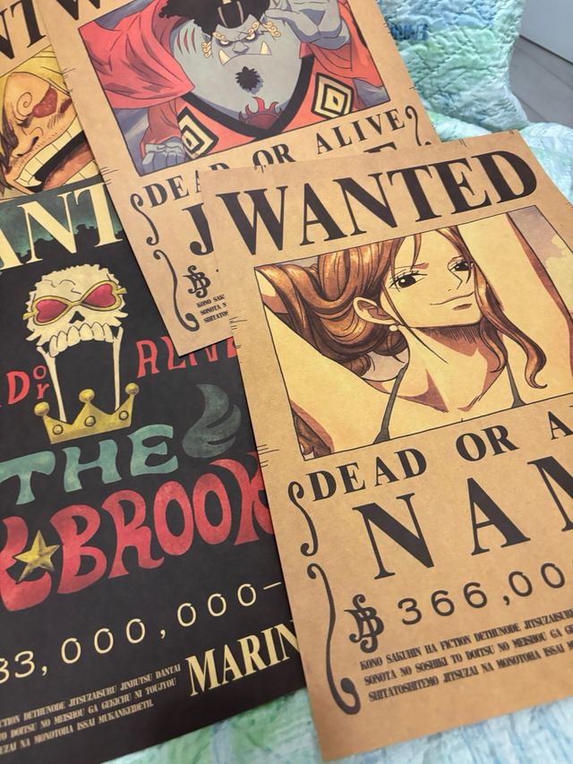 Poster Wanted One Piece Ciurma Cappello di Paglia