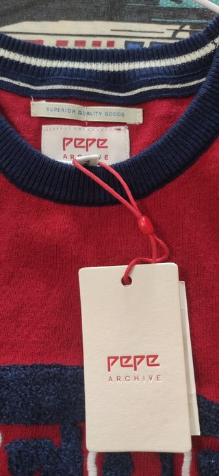 Jersey Pepe Jeans Niño Rojo y Azul