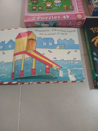 Lote Puzzles, Libros y Peluches Disney