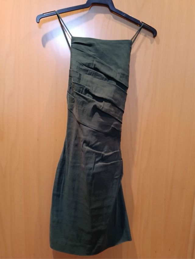 Vestido verde Zara halter