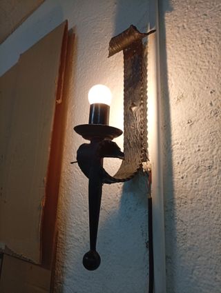 Set 2 Apliques Hierro Fundido Negro