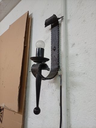 Set 2 Apliques Hierro Fundido Negro