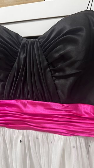 Vestido Negro y Rosa Corte Inglés