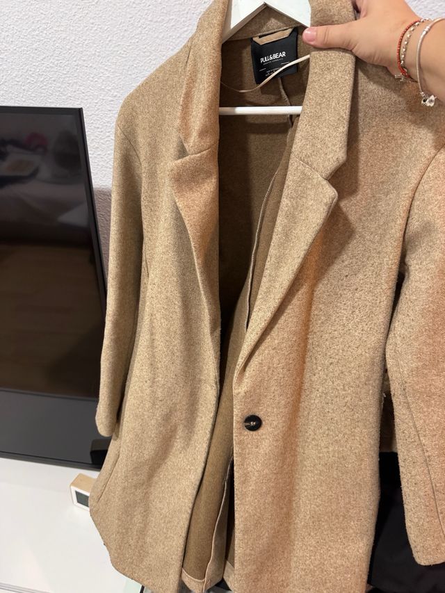 Abrigo Pull&Bear beige