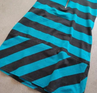 Vestido mujer Kling rayas azul y negro