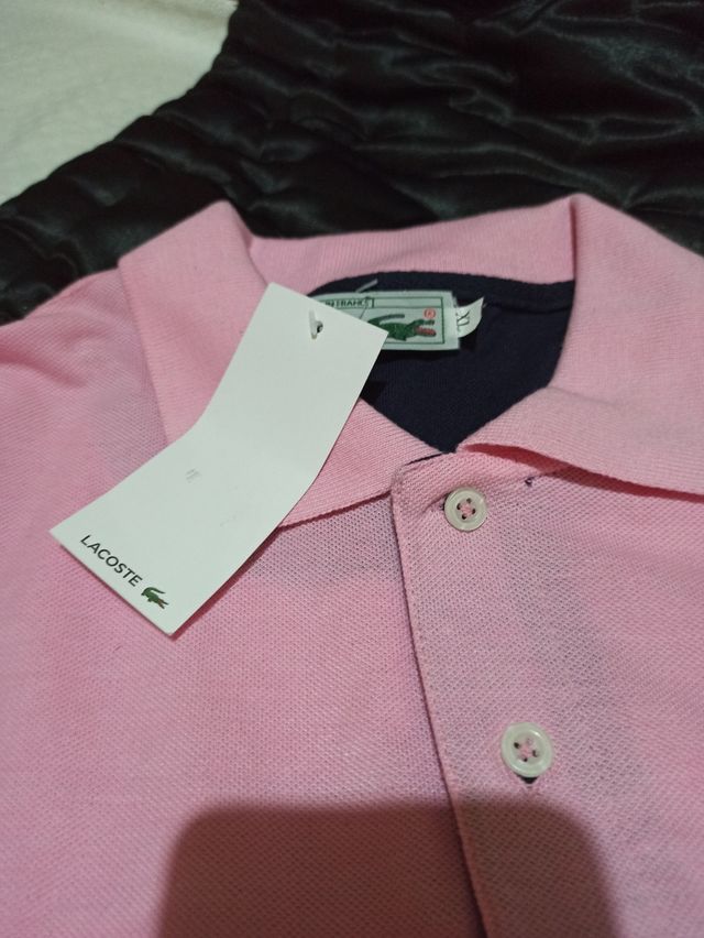 Polo Lacoste Rosa Talla XL Nuevo