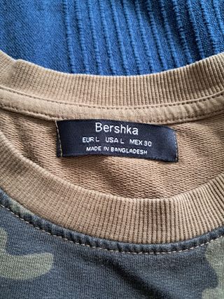 Camiseta corta  camuflaje marrón y verde