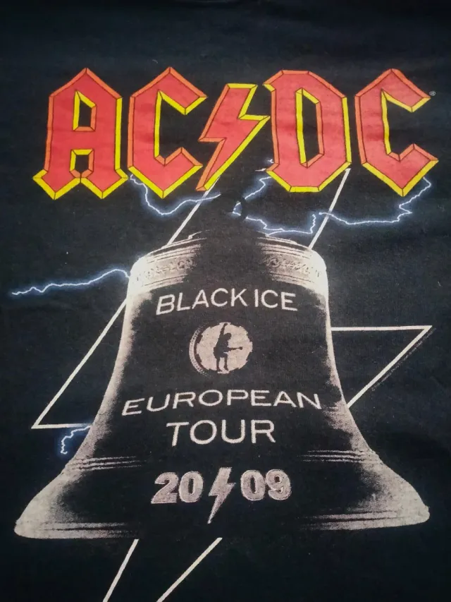 Camiseta AC/DC Black Ice European Tour 2009 XL
