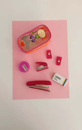 Mini estuche vintage Bubble Gum, con utensilios