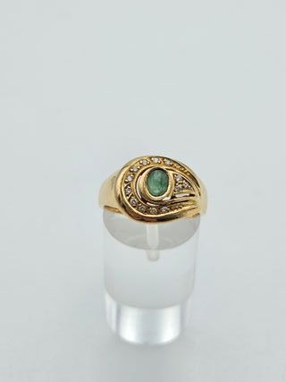 Anillo de Oro 18K, Diseño piedras, 5,77gr, T-19