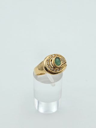 Anillo de Oro 18K, Diseño piedras, 5,77gr, T-19