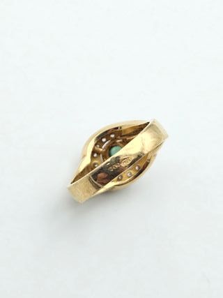 Anillo de Oro 18K, Diseño piedras, 5,77gr, T-19