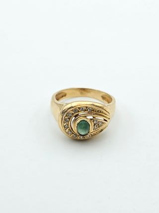 Anillo de Oro 18K, Diseño piedras, 5,77gr, T-19