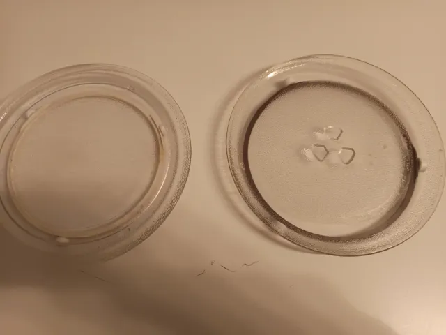 Dos Platos de cristal para microondas mismo tamaño
