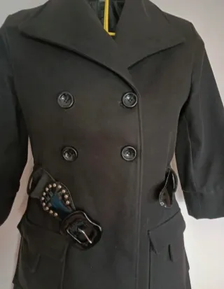 Cappotto nero doppiopetto taglia S/M