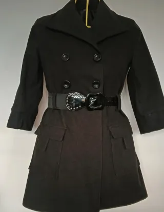 Cappotto nero doppiopetto taglia S/M