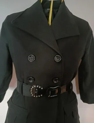 Cappotto nero doppiopetto taglia S/M